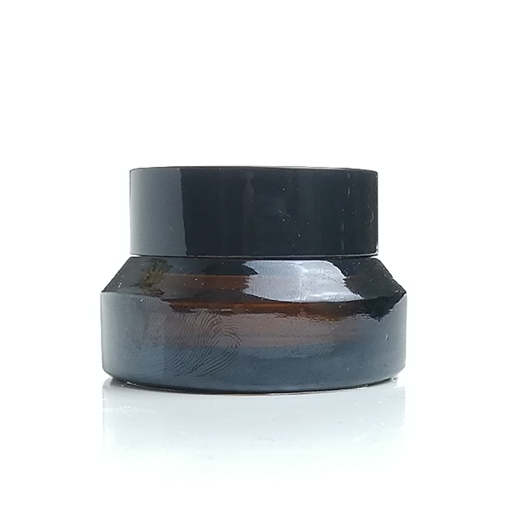 20g 30g 50g Factory price cosmetic containers frosted cream glass jar with bamboo lid