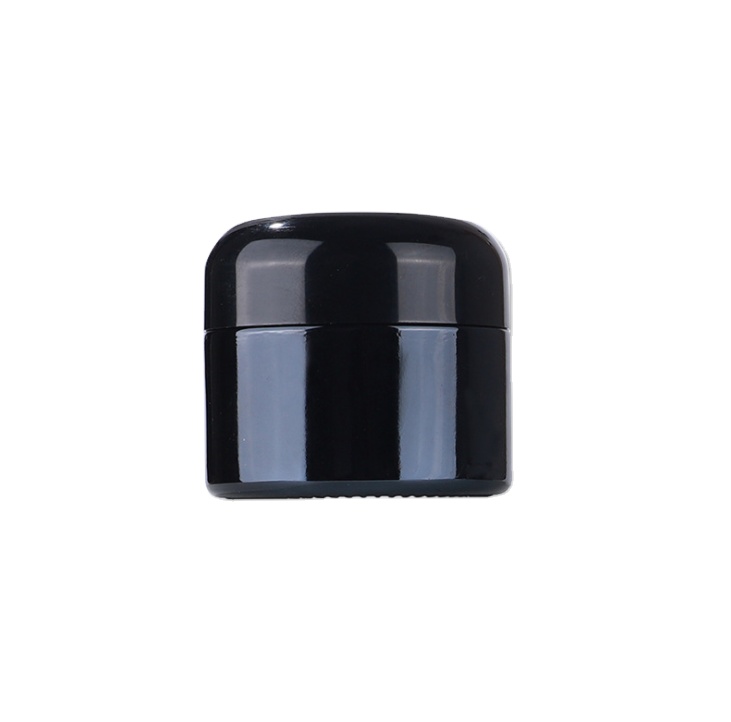 20g 30g 50g High quality black glass cream jar cosmetic traval  can shading facial jar in stock