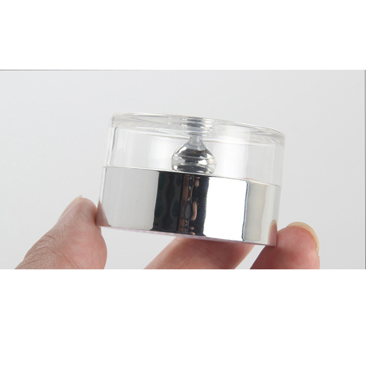 20g 30g 50g blue glass cosmetic cream jar with silver lid