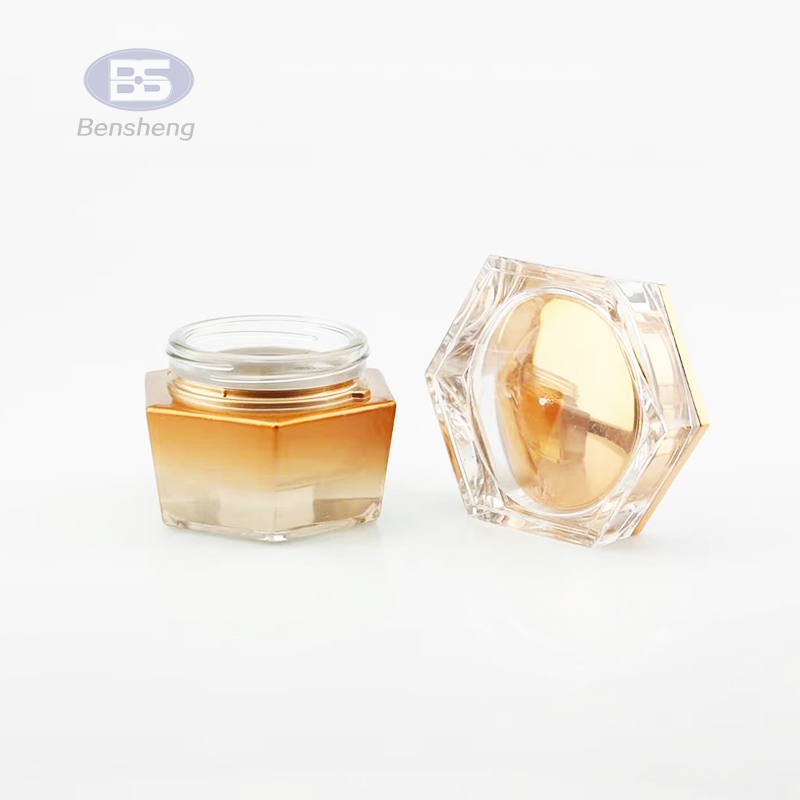 20g 30g 50g clear amber cosmetics face cream eye cream packaging glass jar