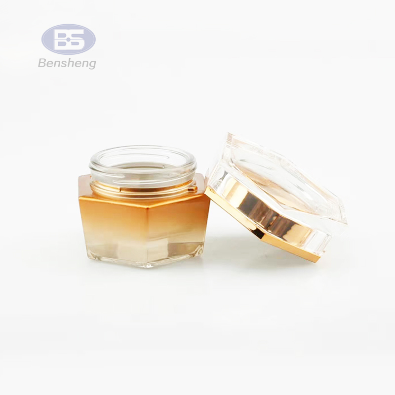 20g 30g 50g clear amber cosmetics face cream eye cream packaging glass jar