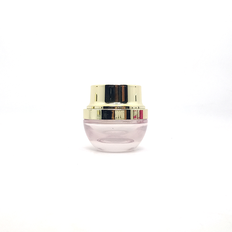 20g 30g 50g cosmetic container set clear cream jar with shiny gold cap for cosmetic packaging
