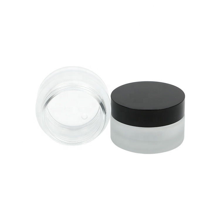 20g 30g 50g cosmetic face cream eye cream frosted glass jars with screw black cap