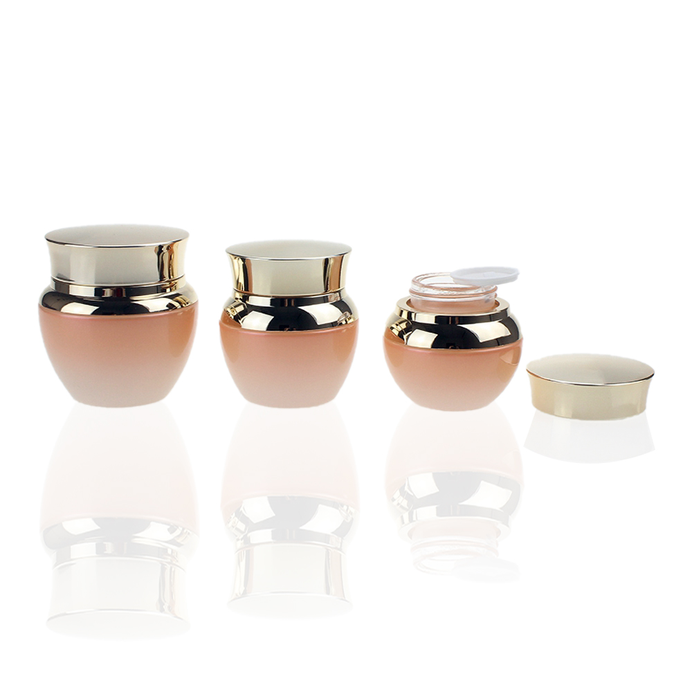 20g 30g 50g empty gradient orange glass cream jar for skincare packaging