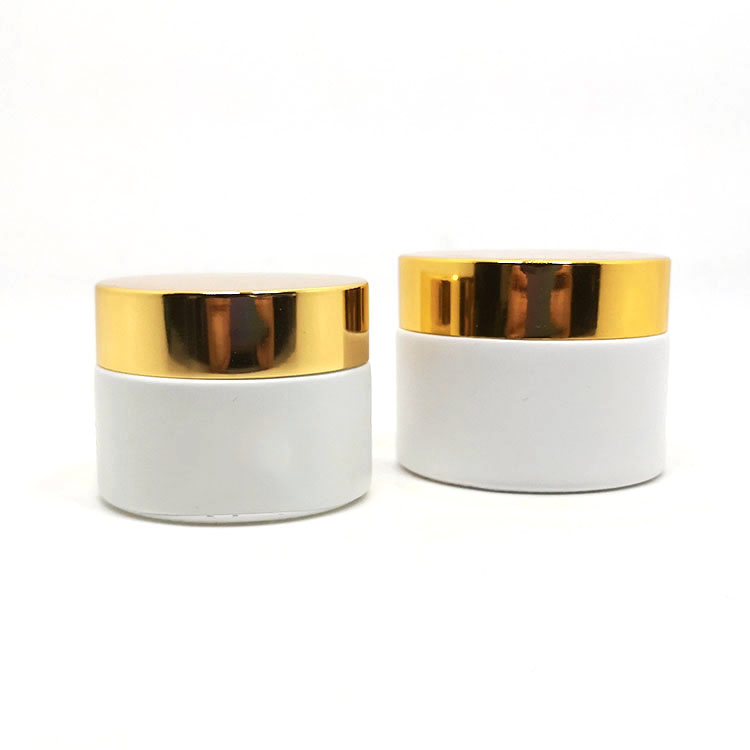 20g 30g 50g eye cream body scrub white frosted cosmetic glass jar with lid for lip balm container packaging 50 ml 1oz