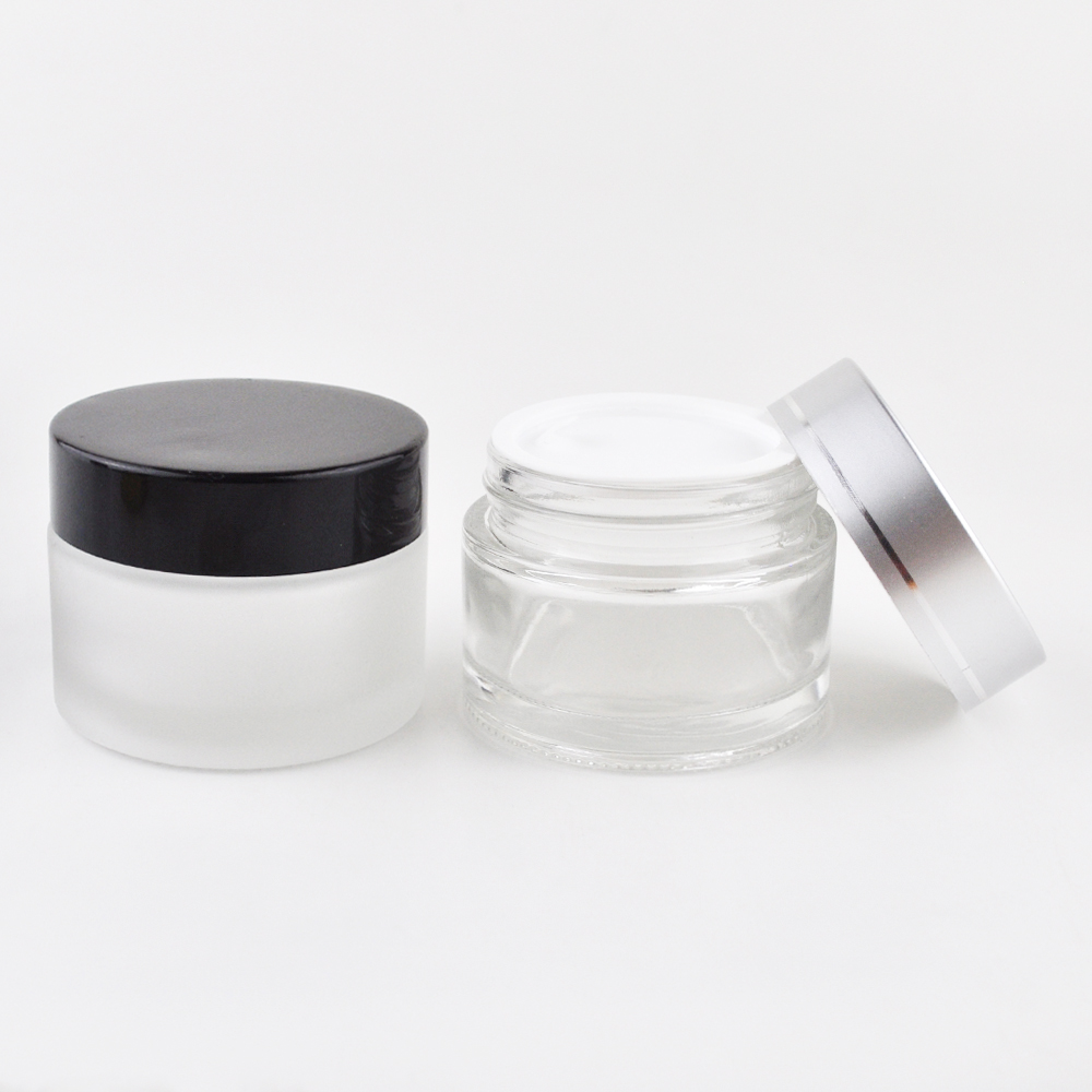 20g 30g 50g frosted glass jar for cosmetics cream