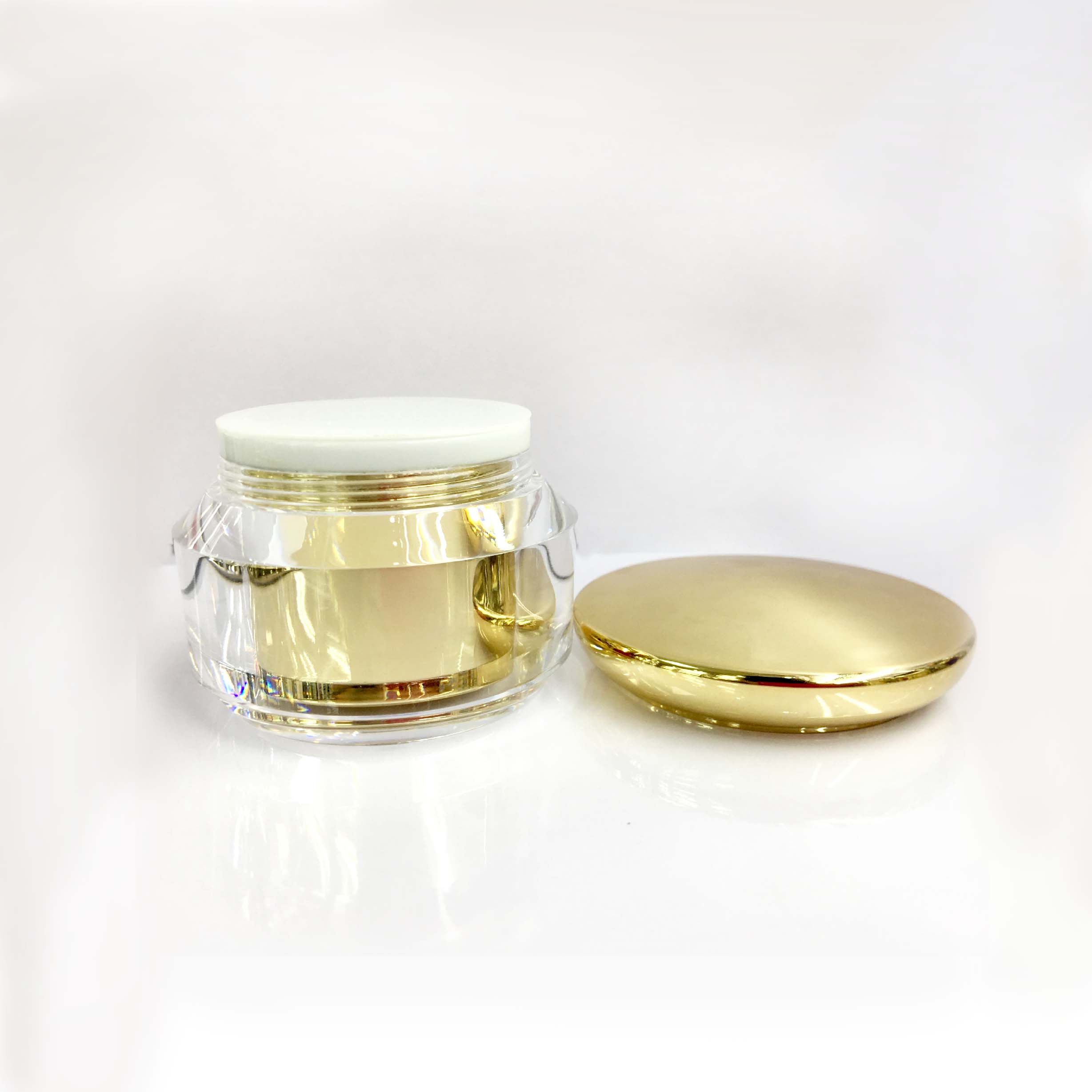 20g / 30g /50g gold acrylic cream jar, empty cosmetic packing container