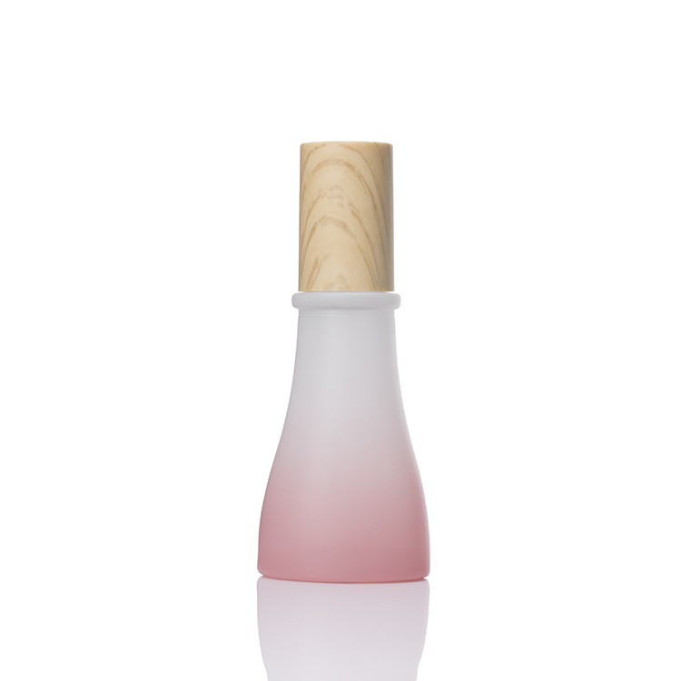 20g 30g 50g gradient pink glass jar with water transfer printing cap cosmetic glass cream jar