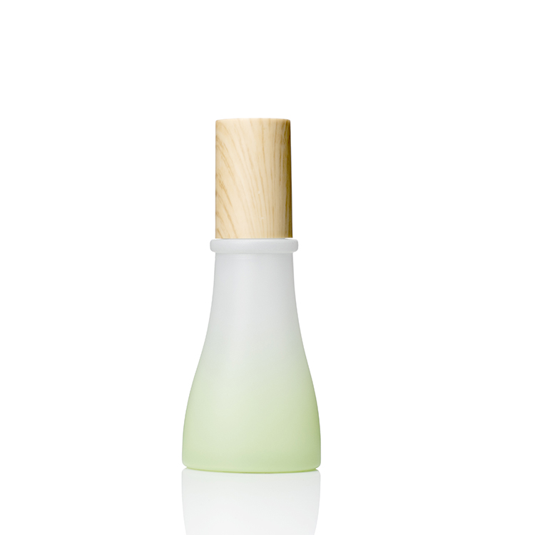 20g 30g 50g gradient pink glass jar with water transfer printing cap cosmetic glass cream jar