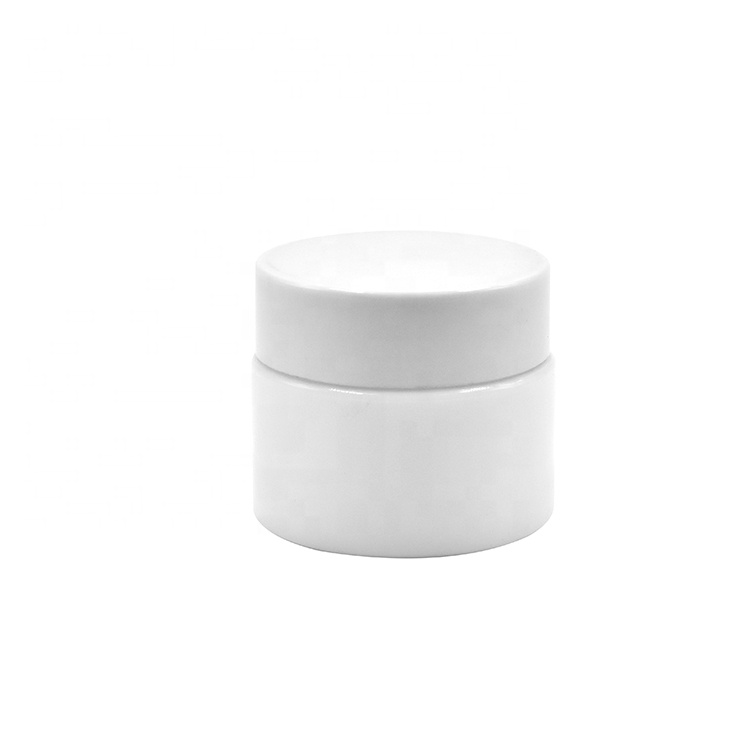 20g 30g 50g opal white glass jar skincare cosmetic cream jar wholesale with lid