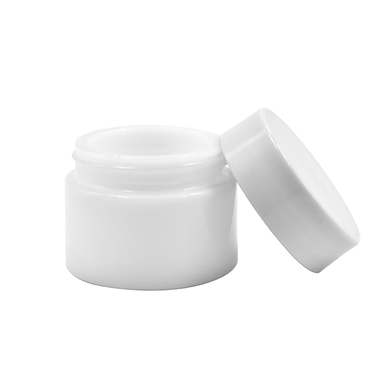 20g 30g 50g opal white glass jar skincare cosmetic cream jar wholesale with lid
