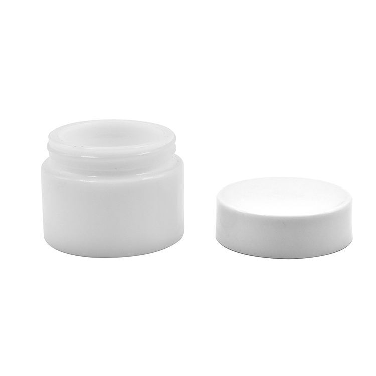 20g 30g 50g opal white glass jar skincare cosmetic cream jar wholesale with lid