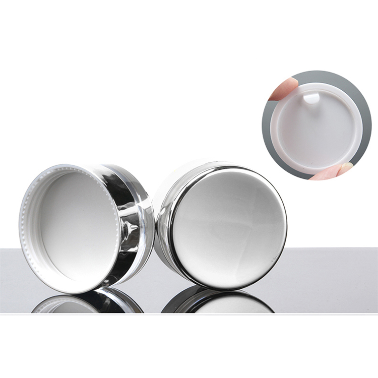 20g 30g 50g skin care cream glass jar white blue green eye cream cosmetic packaging container with silver lid