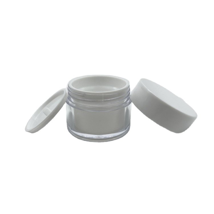 20g 30g Acrylic Clear Plastic Containers Double Wall Cream Jars for Skin Care