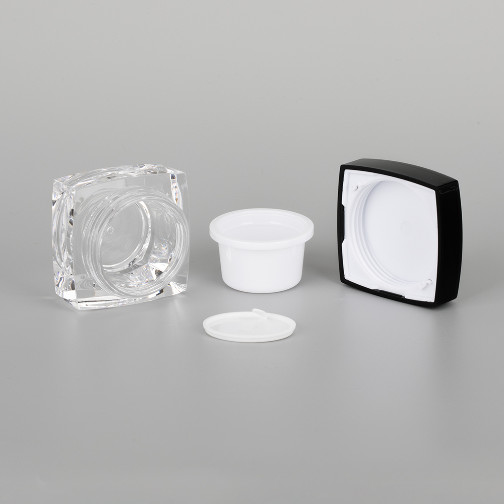 20g 30g acrylic square cosmetic cream jar OEM private beauty brand packaging container