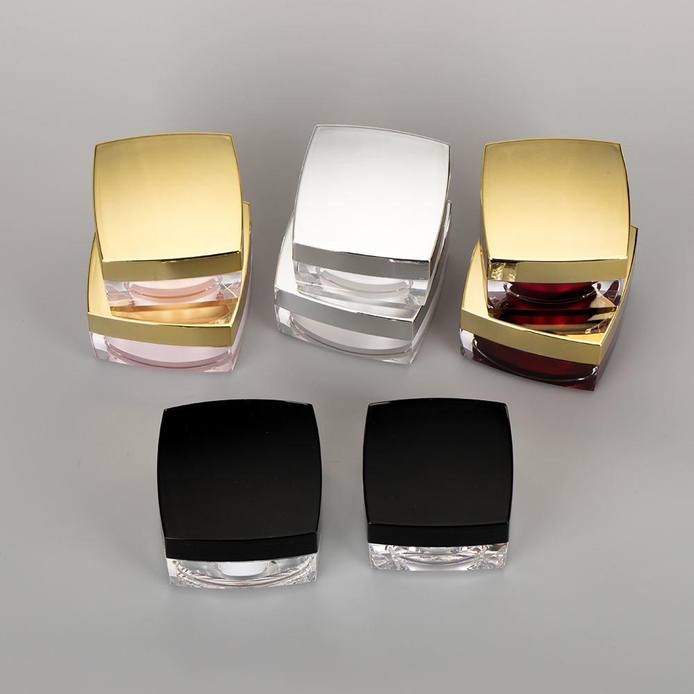 20g 30g acrylic square cosmetic cream jar OEM private beauty brand packaging container