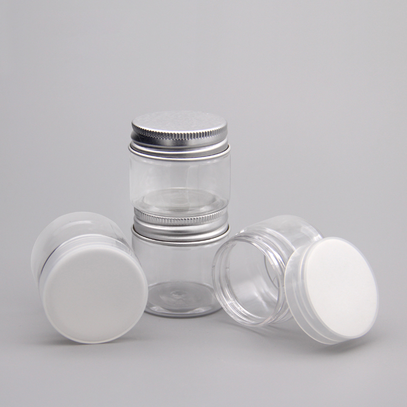 20g 30g empty cute white/clear skin care cream plastic jar Cosmetic samples PET eye cream jars