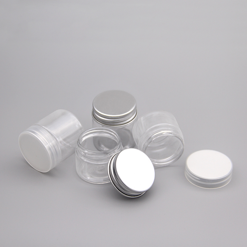 20g 30g empty cute white/clear skin care cream plastic jar Cosmetic samples PET eye cream jars