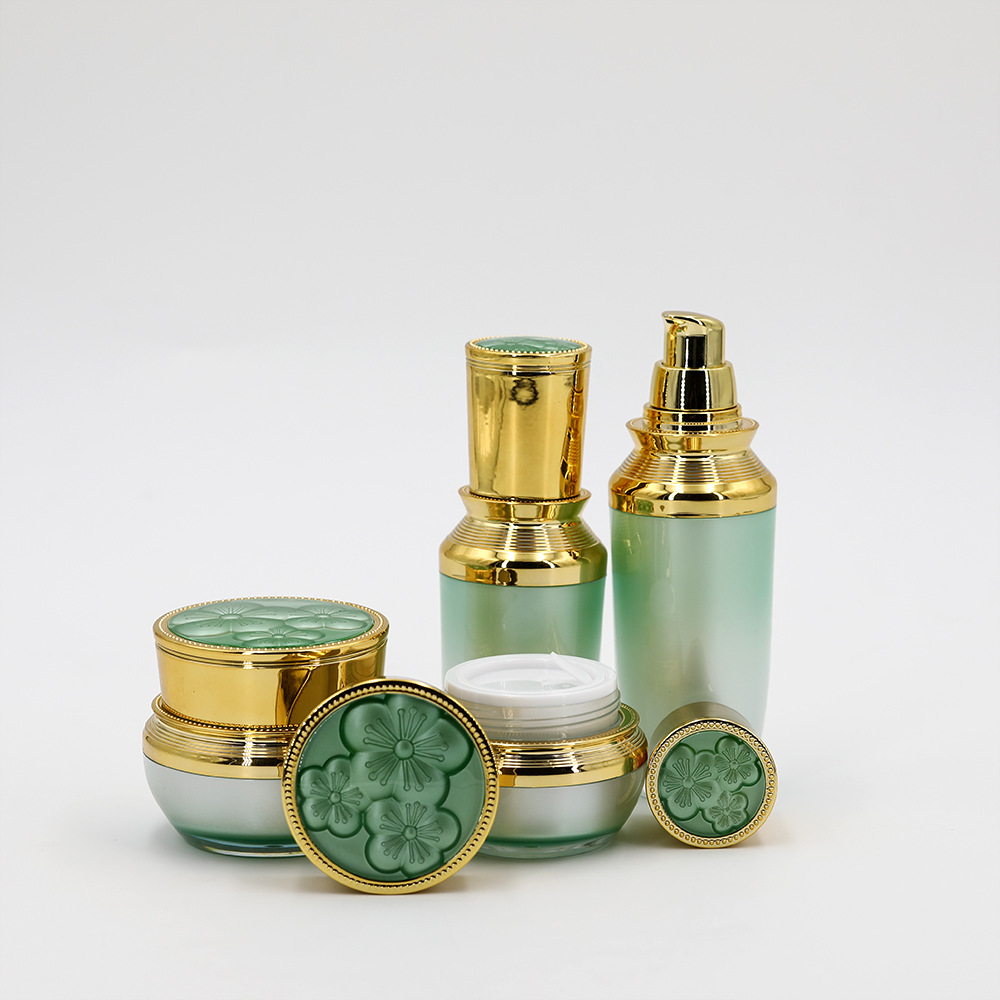 20g 30g ready to ship jar green cover with liner cosmetic green jar cosmetic jar green plastic