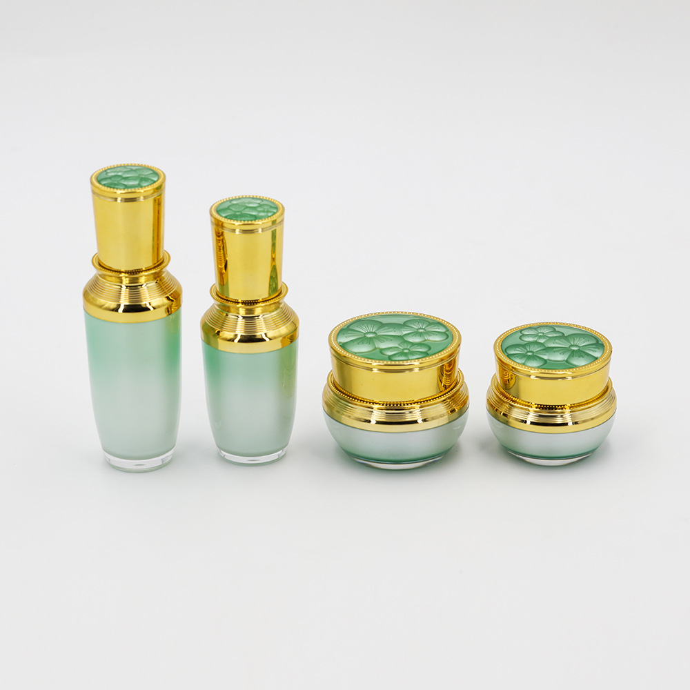 20g 30g ready to ship jar green cover with liner cosmetic green jar cosmetic jar green plastic