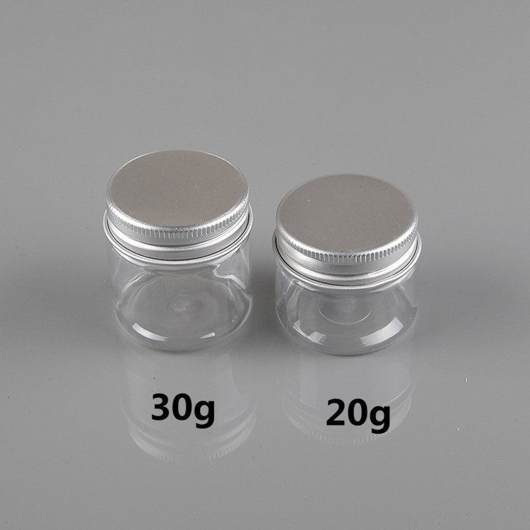 20g 30g small PET cosmetic jar with aluminum cap