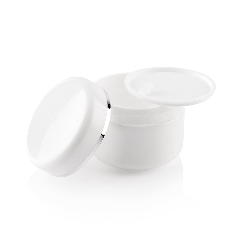 20g/50g/100g Refillable Make-up Cosmetic Jars White Plastic Jar with Dome Lid