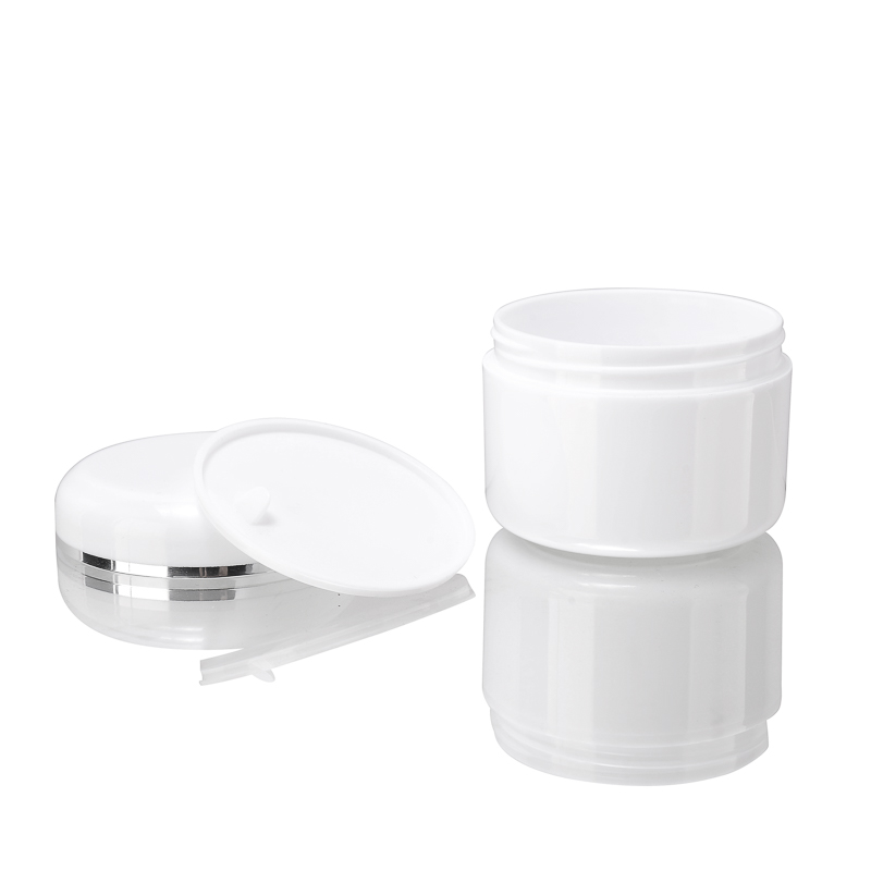 20g/50g/100g Refillable Make-up Cosmetic Jars White Plastic Jar with Dome Lid