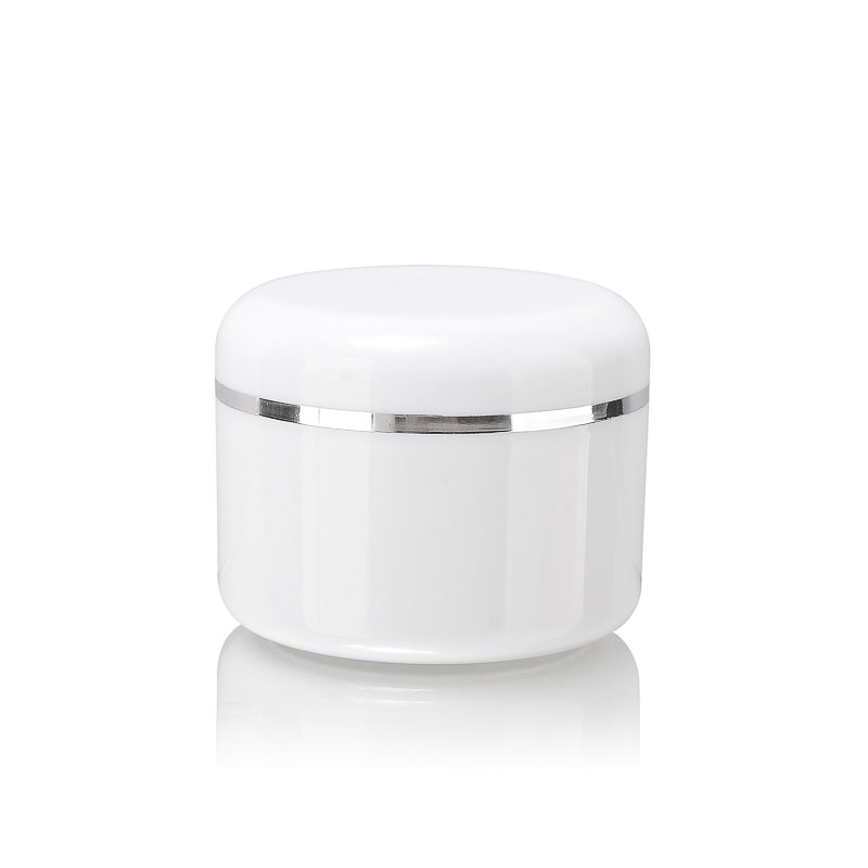 20g/50g/100g Refillable Make-up Cosmetic Jars White Plastic Jar with Dome Lid