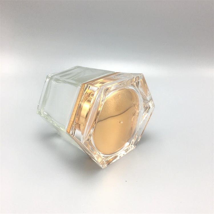 20g 50g 100g clear cosmetic cream glass jar with cap