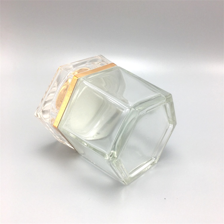 20g 50g 100g clear cosmetic cream glass jar with cap