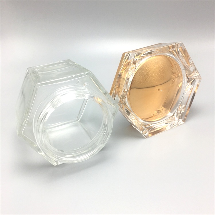20g 50g 100g clear cosmetic cream glass jar with cap