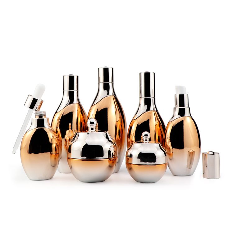 20g 50g 30ml 50ml 100ml 120ml 150ml gradient electroplate gold dropper serum lotion bottle china bottle cosmetic