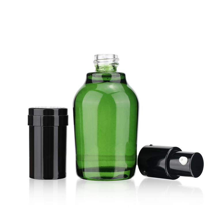 20g 50g 40ml 130ml new green skincare bottles empty cosmetic cream glass lotion bottle set