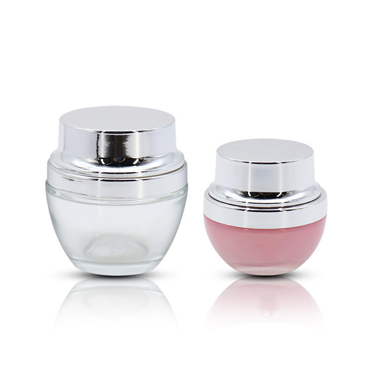 20g 50g Wholesale Luxury Empty Cosmetic Glass Skin Cream Jar In Stock