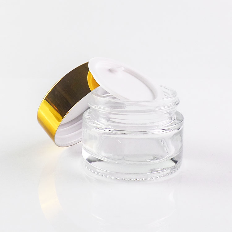 20g 50g clear cosmetic glass jar empty cream jar Candle jar with lid