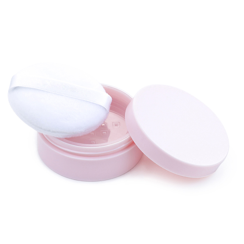 20g 50g empty cosmetic jar loose powder container with black/clear/white screw cap