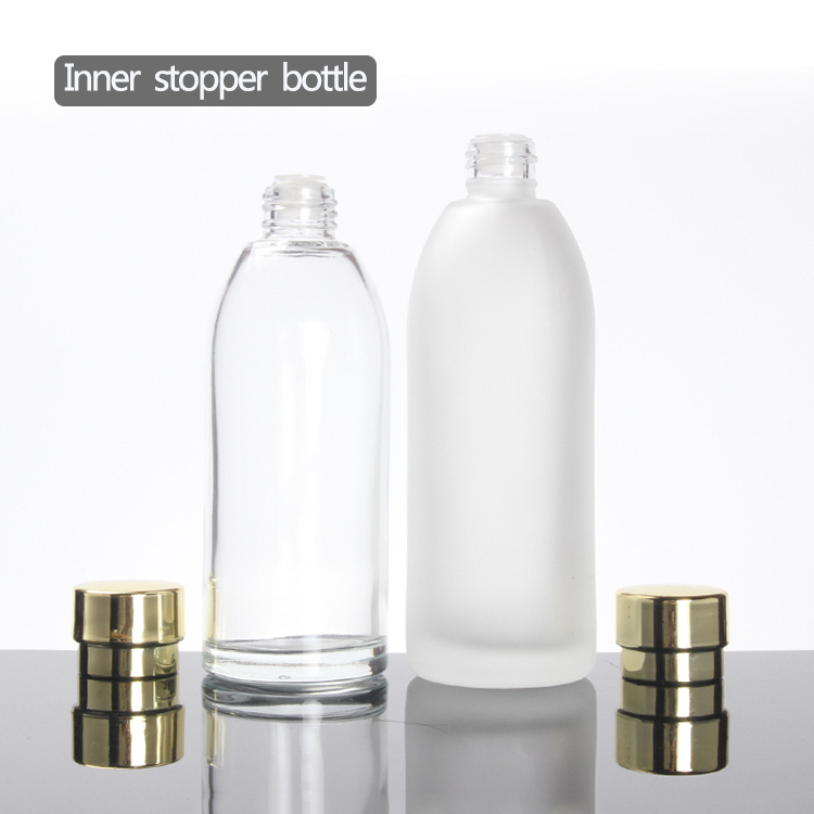 20g 50g frosted glass cosmetic cream jar with golden lid