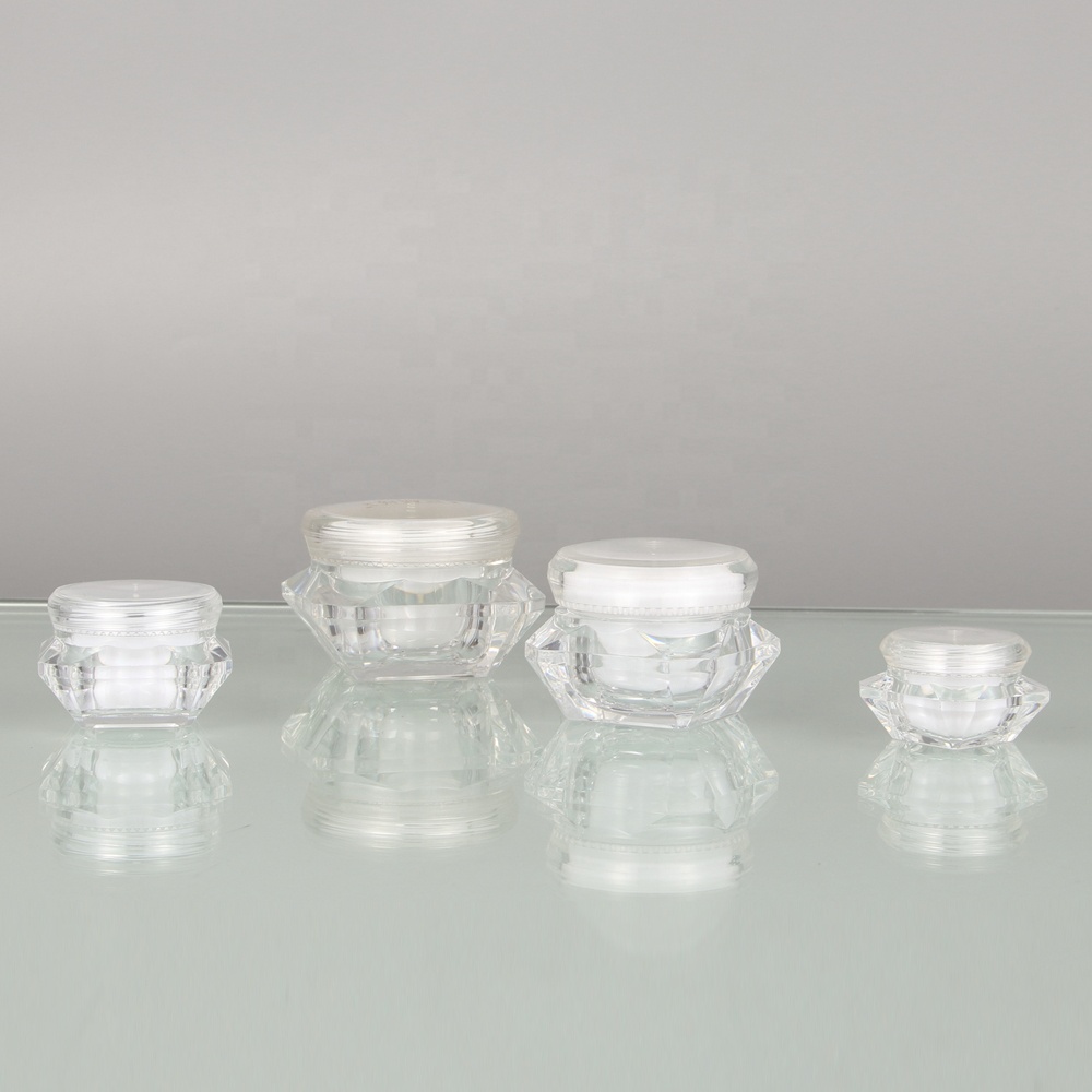 20g Cute Diamond custom Label Empty Clear plastic Container in stock