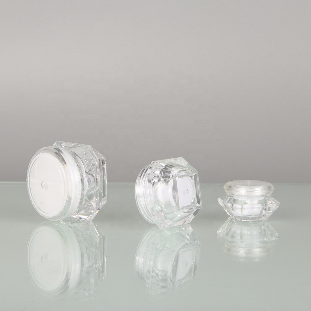 20g Cute Diamond custom Label Empty Clear plastic Container in stock
