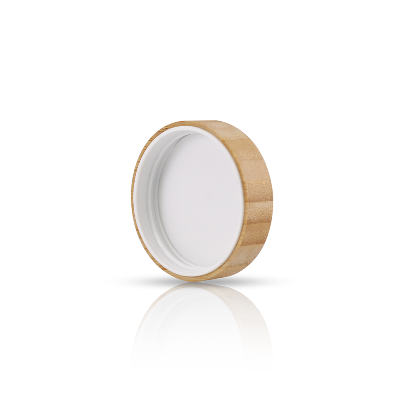 20g High quality white opal glass cosmetic cream packaging glass jar with bamboo lid