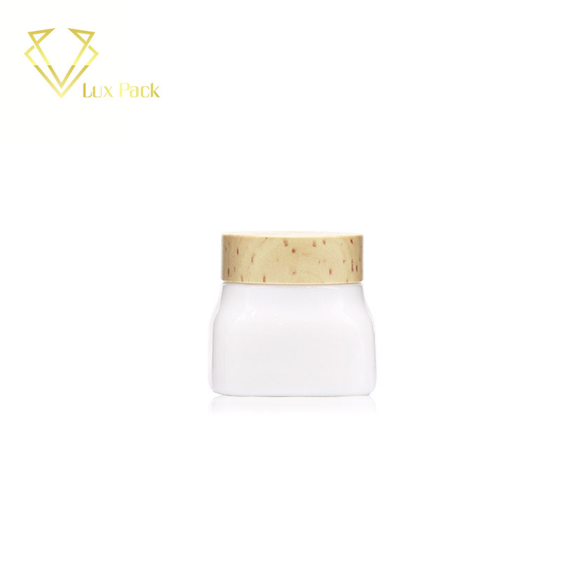 20g Luxury frosted cosmetic cream packaging empty glass jar with electroplated gold lid