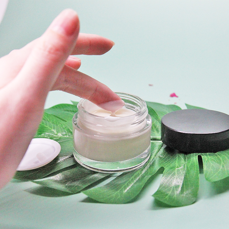 20g Straight Side Aluminum Or Plastic Cap Glass Skin Care Cream Amber Glass Jars