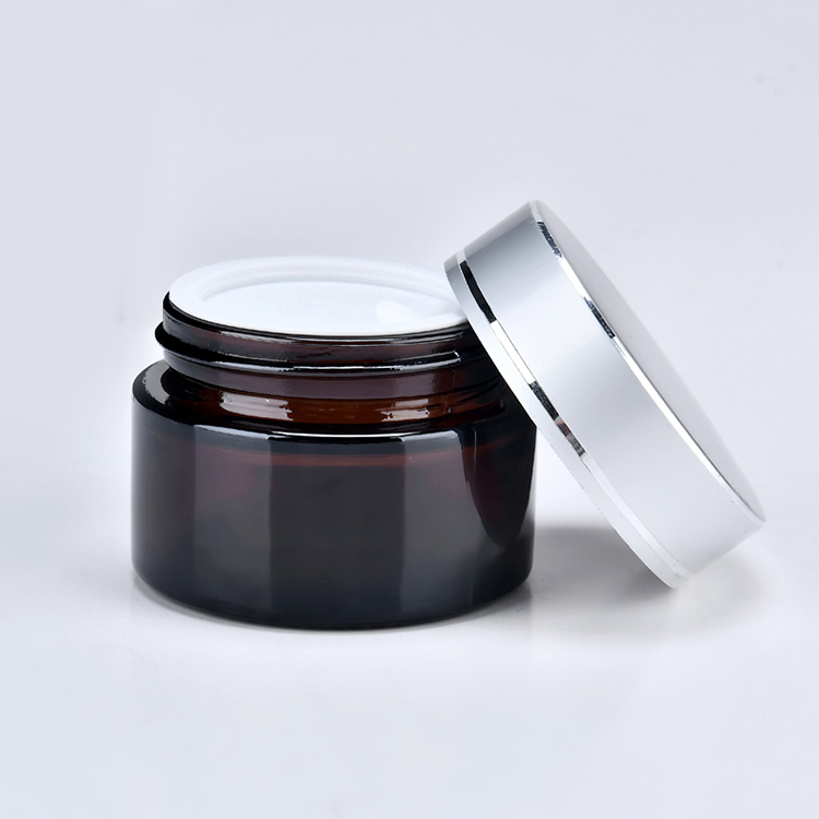 20g amber coloured glass jar glass jar for skin care cosmetic glass jar 20ml