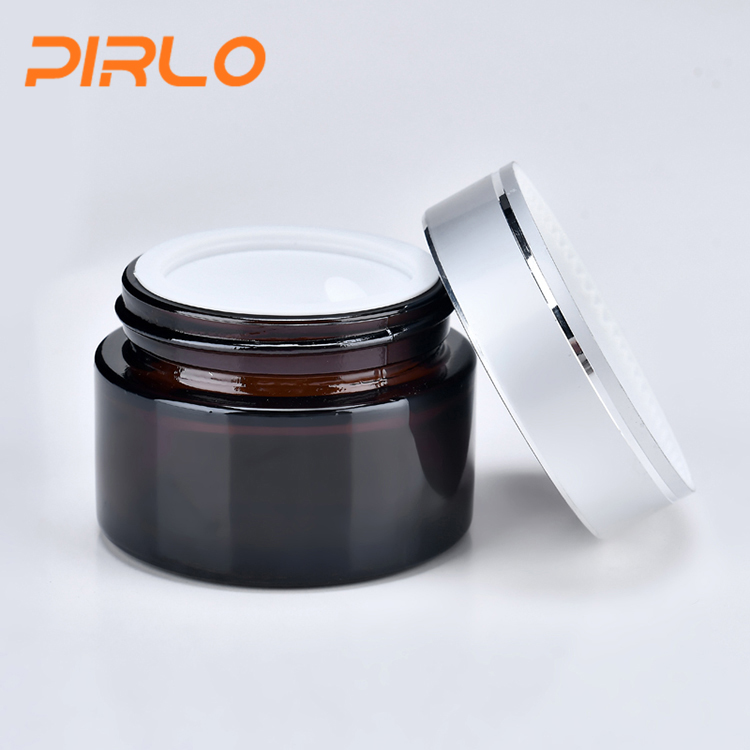 20g amber coloured glass jar glass jar for skin care cosmetic glass jar 20ml