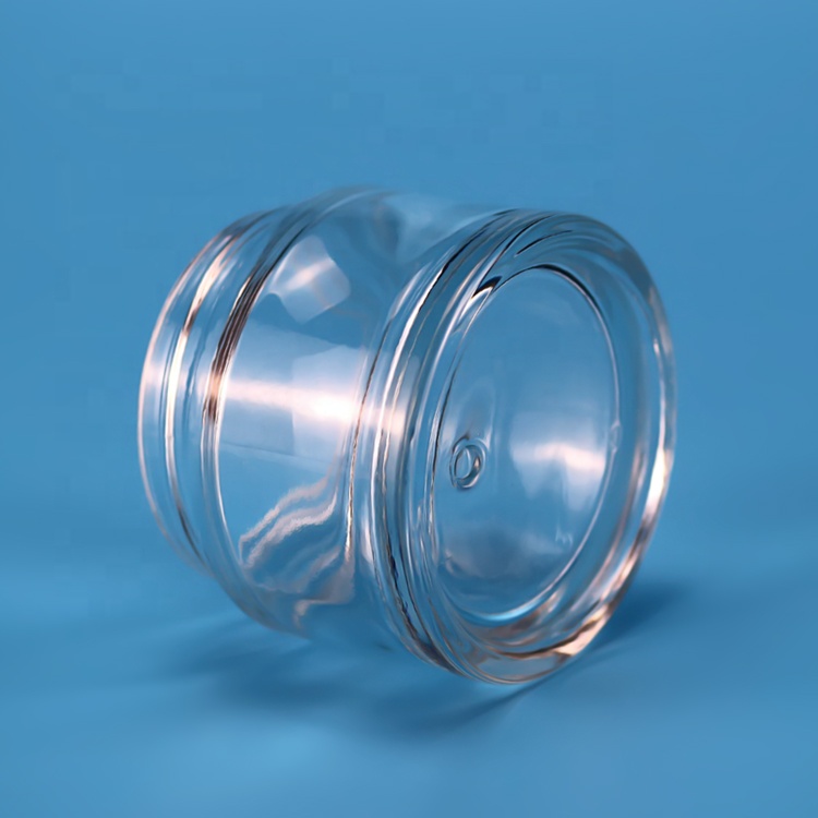 20g clear glass face cream jar with golden cap