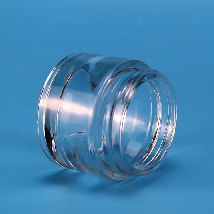 20g clear glass face cream jar with golden cap