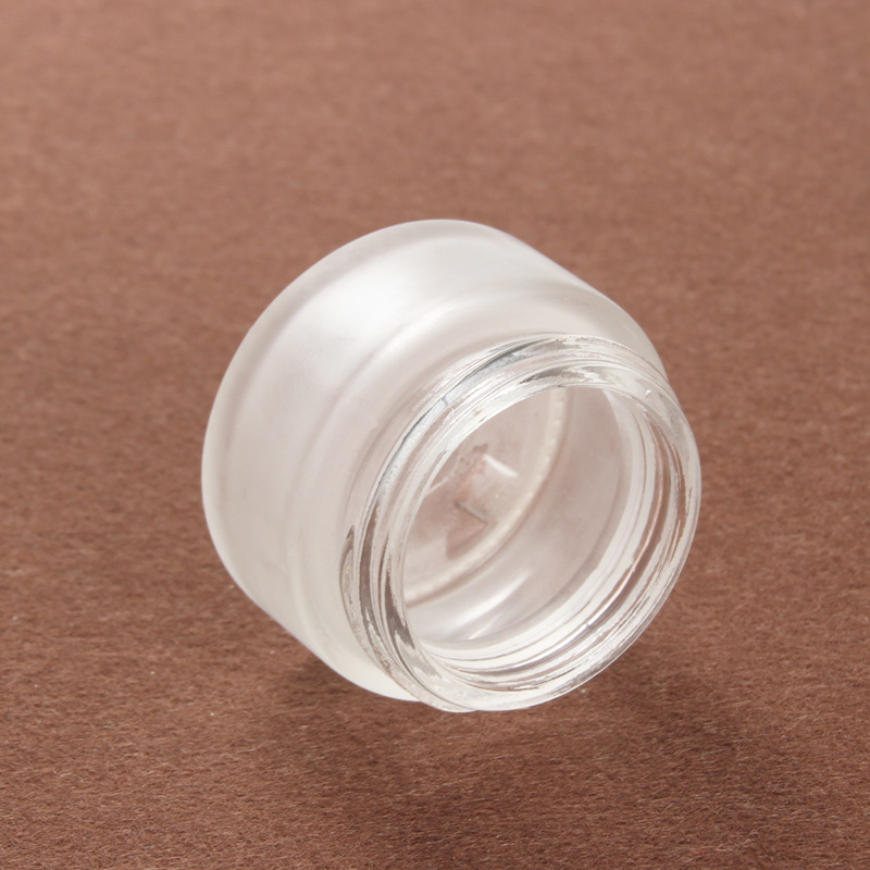 20g cosmetic frosted glass jar with silver acrylic plastic lid eye cream skin cream packaging container