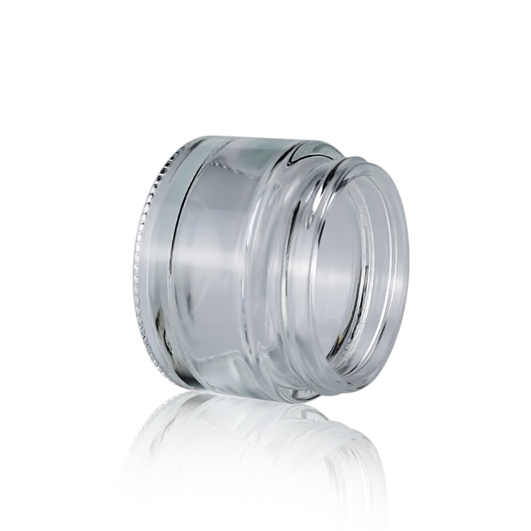 20g frosted glass eye cream jar with silver cap