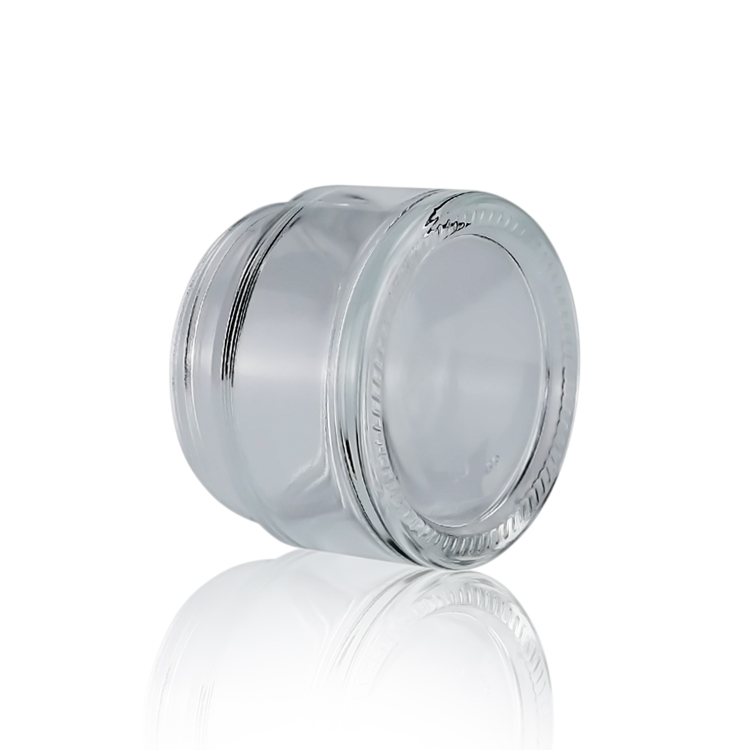 20g frosted glass eye cream jar with silver cap