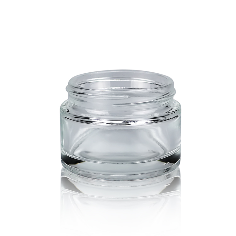 20g frosted glass eye cream jar with silver cap